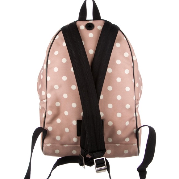 Saint Laurent City Polka Dot Canvas Backpack - Picture 4 of 6